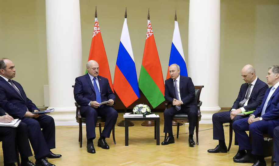 Президент Белоруссии Александр Лукашенко и президент России Владимир Путин