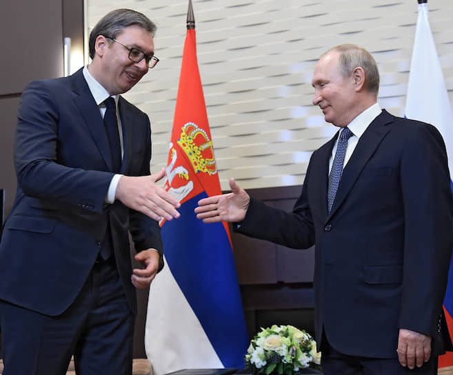 Президент Сербии Александр Вучич и президент России Владимир Путин
