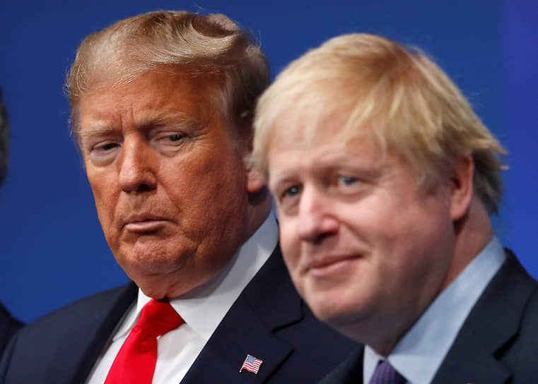 Президент США Дональд Трамп (слева) и премьер-министр Великобритании Борис Джонсон