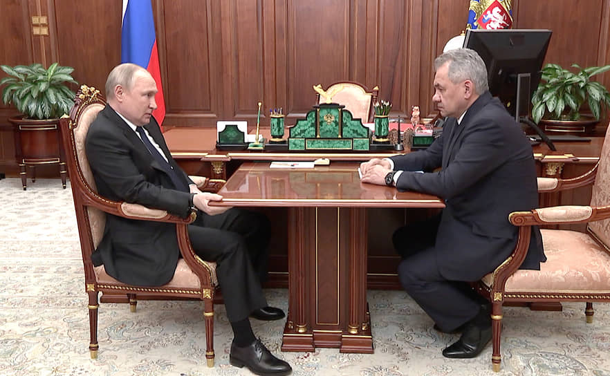 Встреча Владимира Путина с Сергеем Шойгу