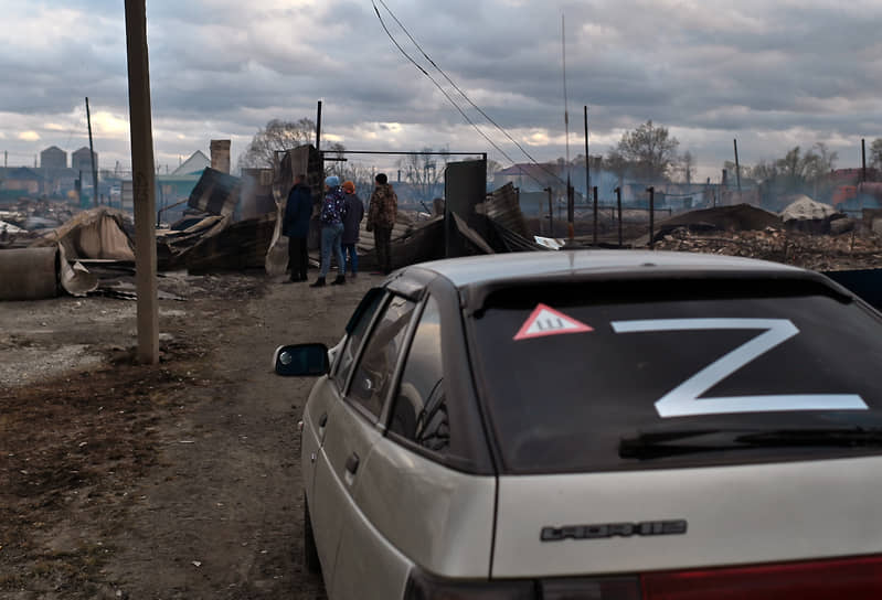 Последствия пожара в Называевске