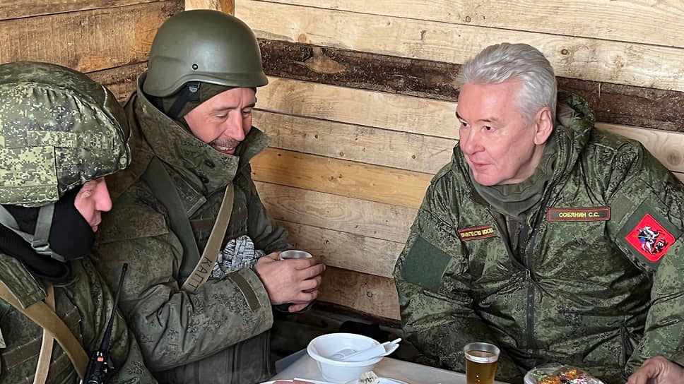 Собянин встретился «на линии обороны» с мобилизованными из Москвы