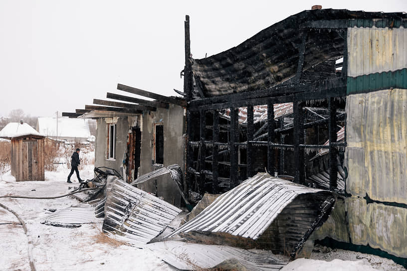 Пожар в доме престарелых в Кемерово