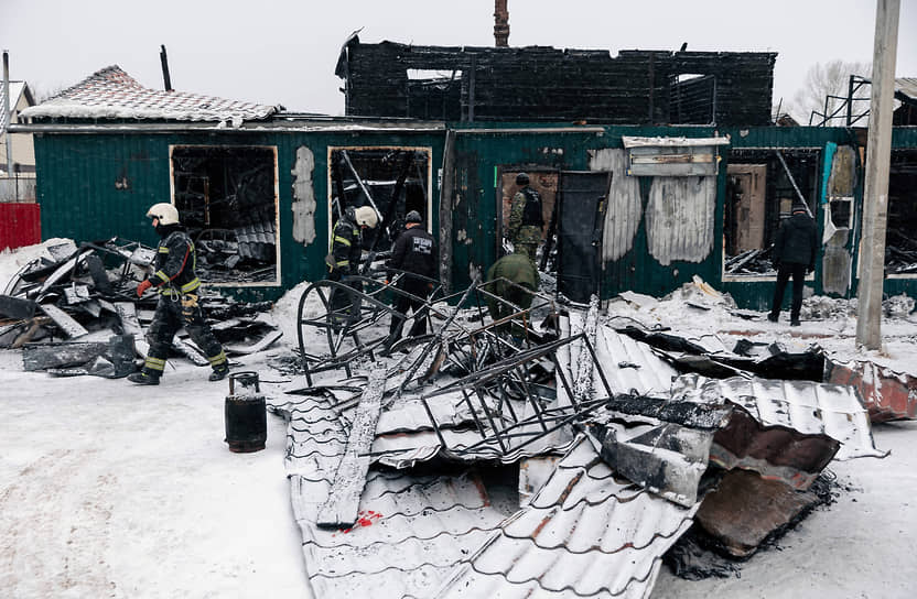 Пожар в доме престарелых в Кемерово