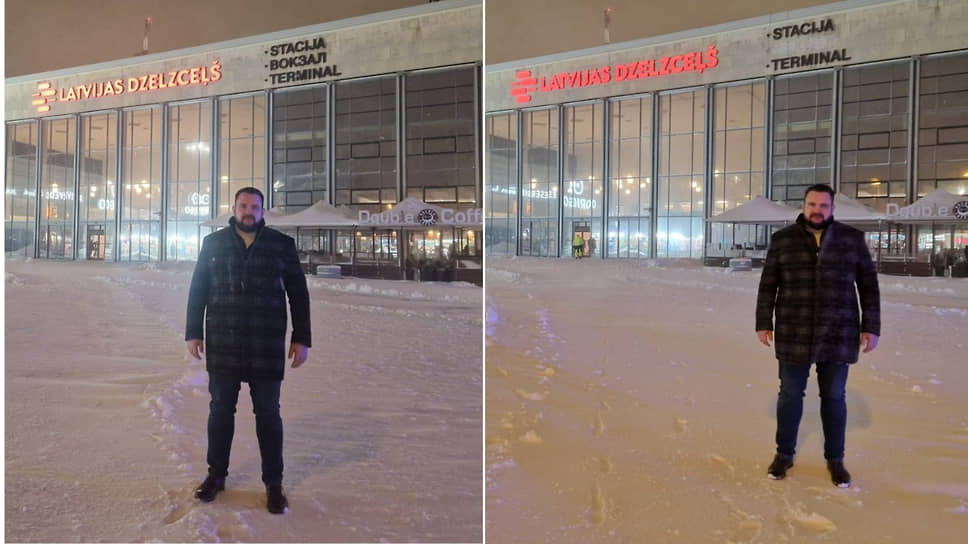 Министр транспорта Латвии Янис Витенберг у центрального вокзала в Риге