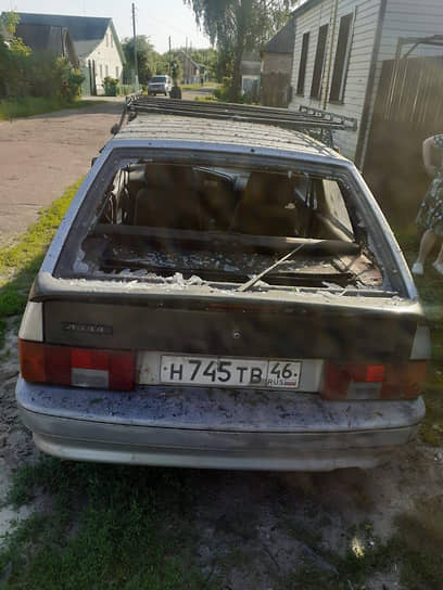 Последствия обстрела поселка Теткино Глушковского района Курской области со стороны Украины.
