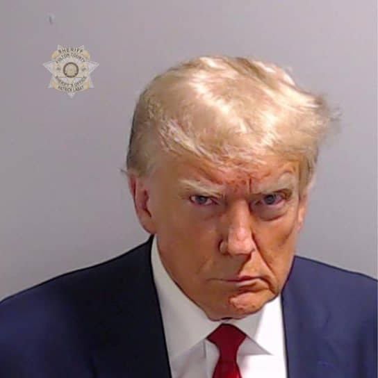 Дональд Трамп на тюремном фото 