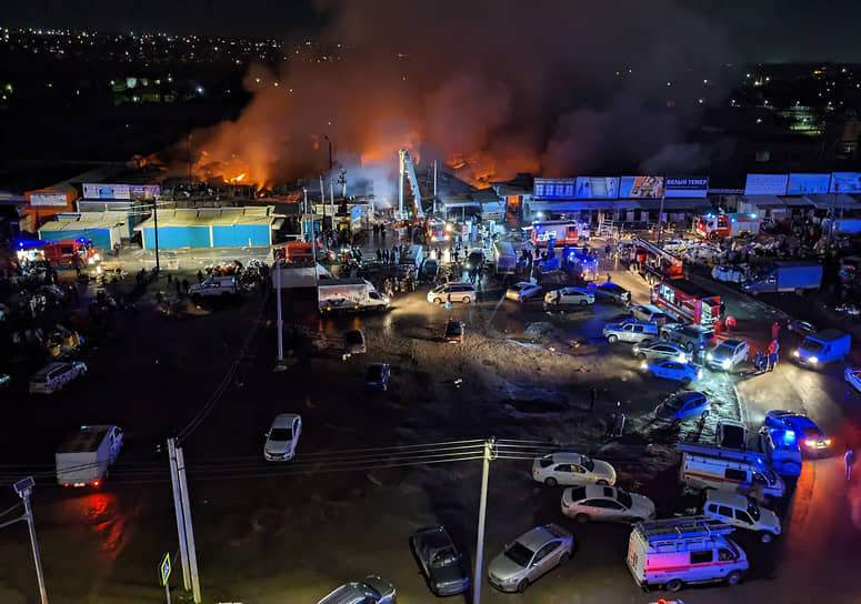 Пожар на ростовском рынке