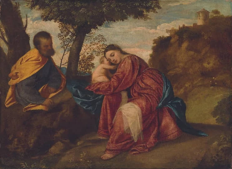 Картина Тициана «Отдых на пути в Египет», 1512 год