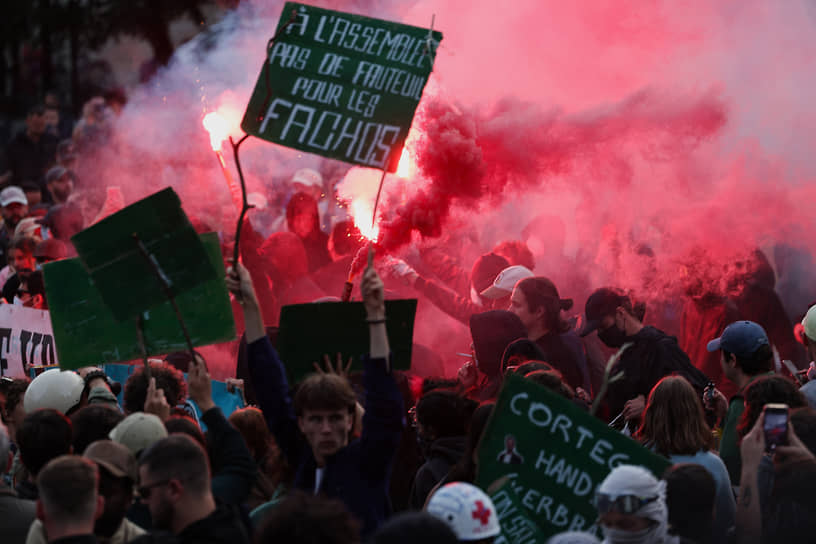 Акция протеста в Нанте