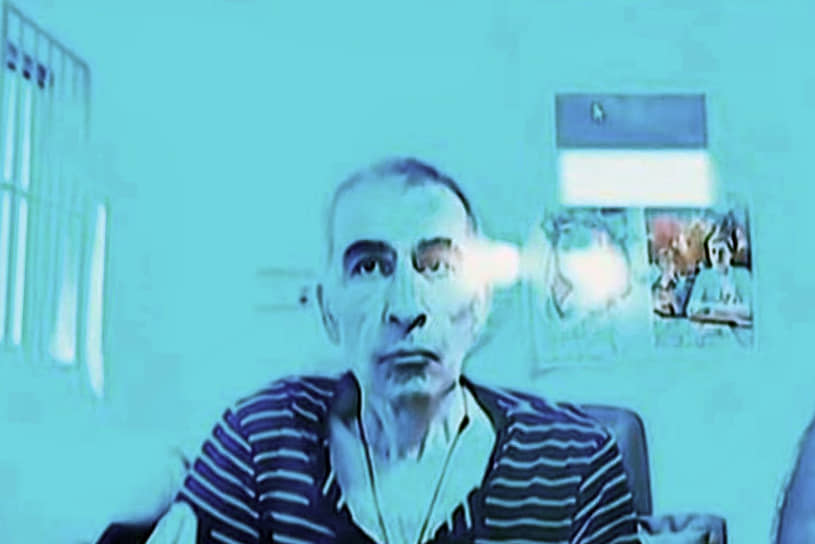 Михаил Саакашвили во время судебного заседания в 2023 году