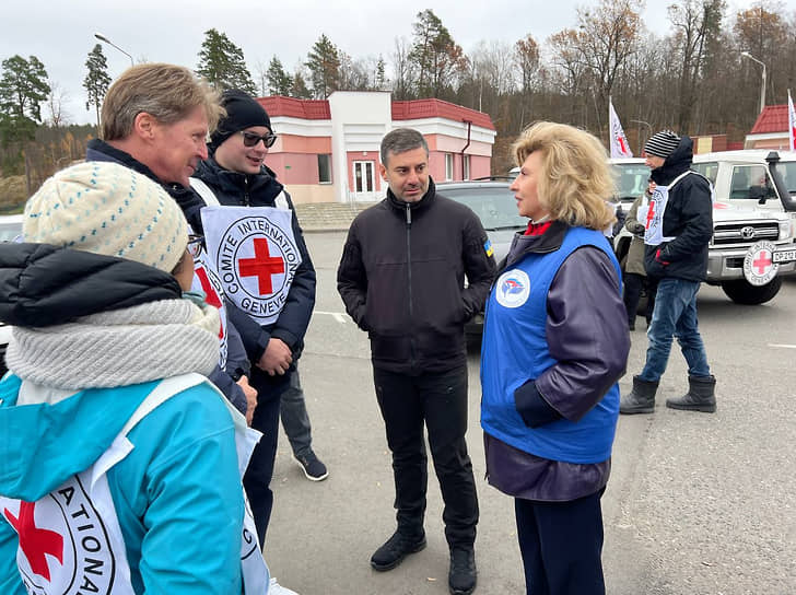 Татьяна Москалькова и Дмитрий Лубинец во время встречи