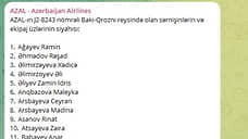 Опубликован список пассажиров, летевших на разбившемся в Казахстане самолете