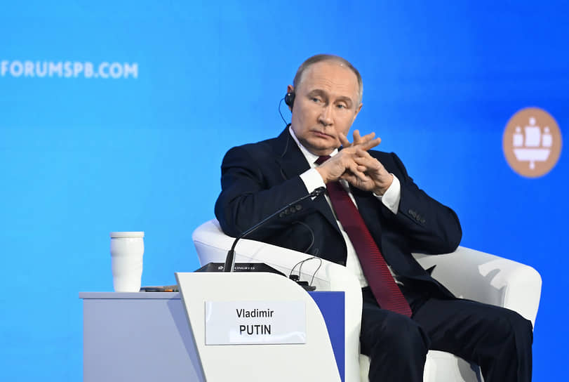 Владимир Путин на ПМЭФ в 2024 году