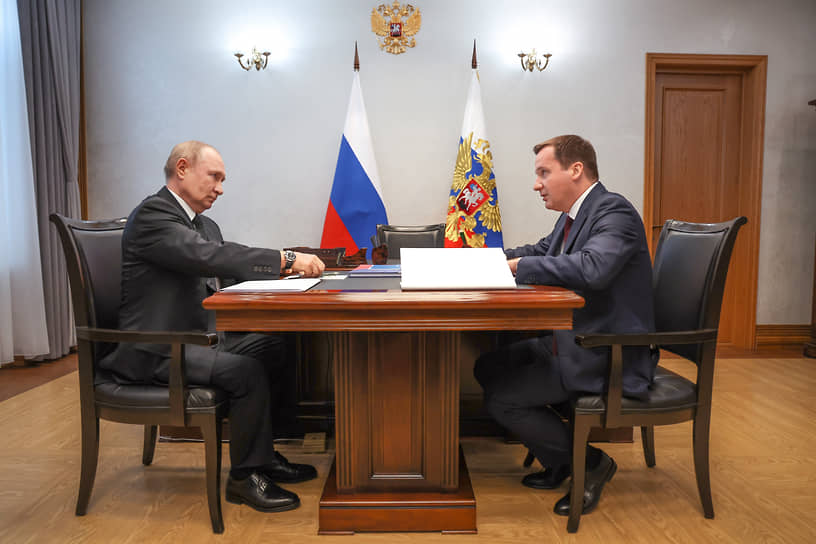 Владимир Путин а Александр Цыбульский на встрече