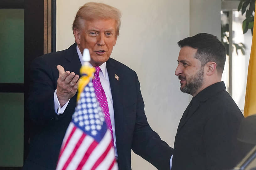 Дональд Трамп (слева) и Владимир Зеленский