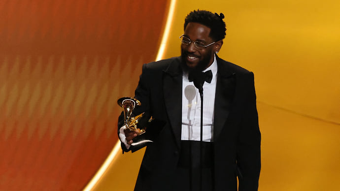 Кендрик Ламар стал самым титулованным рэпером в истории Grammy