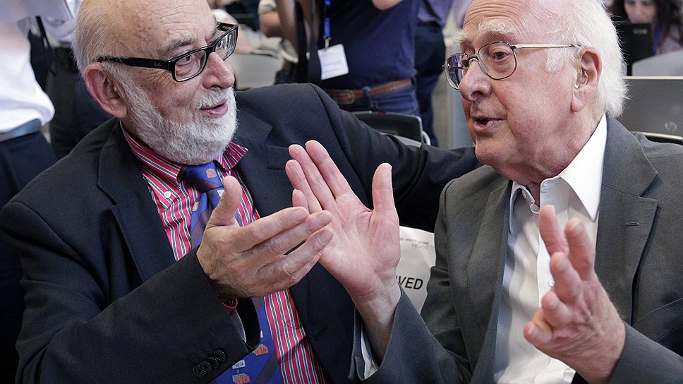 Лауреатами Нобелевской премии по физике -- 2013 стали: 84-летний британец Питер Хиггс (справа) и 81-летний бельгиец Франсуа Энглер