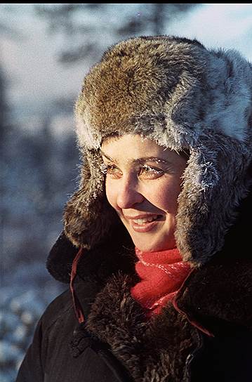 Отделочница Тамара Макарова холода не боится, 1977 год 
