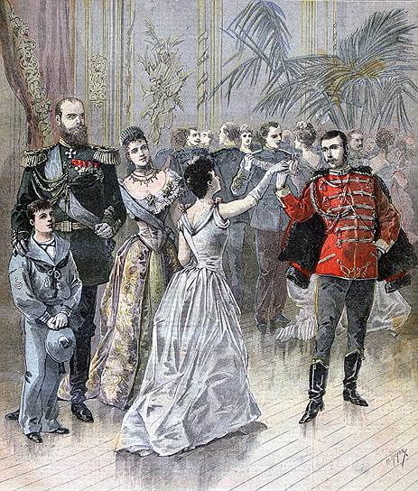 Конец XIX века — время балов. Александр III и французский посланник в Санкт-Петербурге, 1893 год