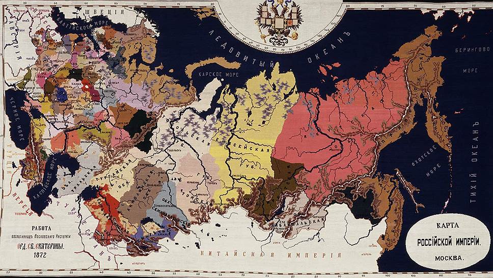 "Карта Российской империи". Московское училище ордена Святой Екатерины, 1872 год