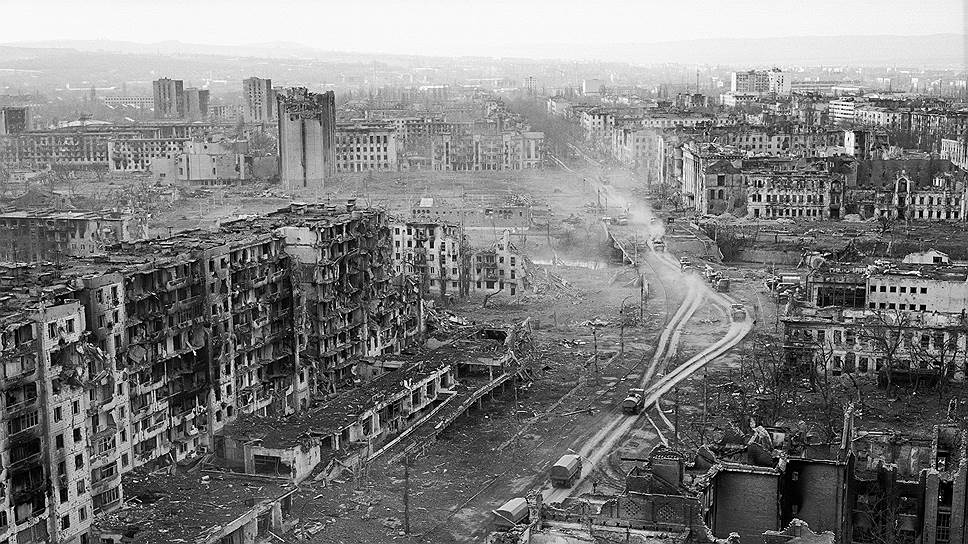 Так выглядел Грозный после ухода боевиков. 1995 год