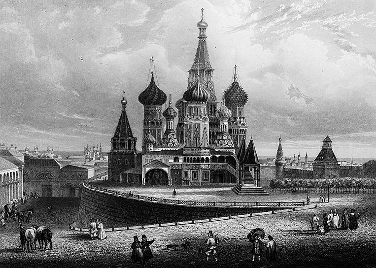 Вид на Покровский собор на рубеже XVII-XVIII веков 