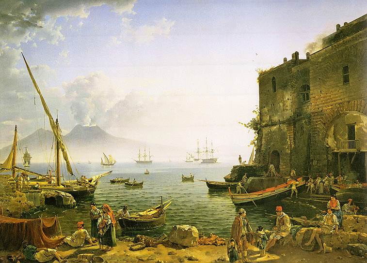C. Щедрин. Вид Неаполя. Набережная Санта-Лючия. 1829 год
