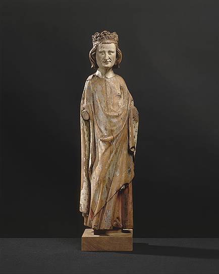&quot;Людовик Святой&quot;. Деревянная скульптура. XIV век. Национальный музей средневековья, Клюни 