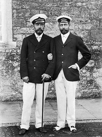 Двоюродные братья казались близнецами: Николай II и Георг V. 1913
