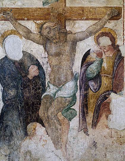 Фреска в пещерном храме Деве Марии XII–XIV вв.
