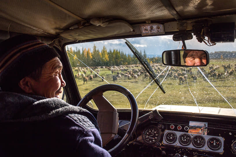 Село Курай (Алтай). Пастушья стоянка семьи теленгитов, коренного малочисленного народа России
