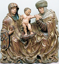 «Мадонна с младенцем и святой Анной». Работа неизвестного художника