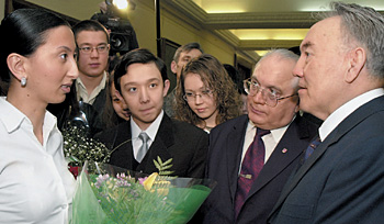Встреча казахстанских студентов МГУ с президентом Казахстана Нурсултаном Назарбаевым