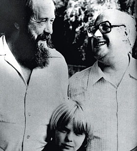 С Александром Солженицыным. 70-е годы