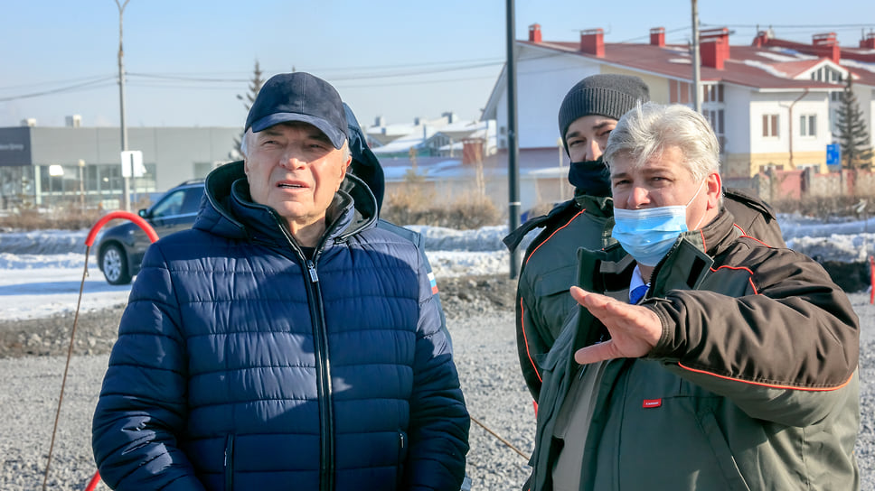 На строительной площадке парка Притяжение 