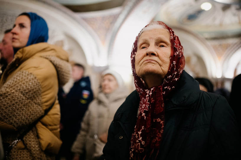 На литургии, посвященной Собору Архистратига Михаила