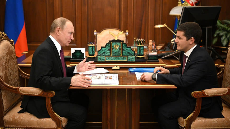Встреча президента РФ Владимира Путина и губернатора Ямало-Ненецкого автономного округа Дмитрия Артюхова