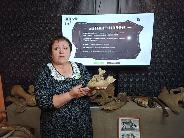 Директор Гаринского краеведческого музея Жанна Сабурова показывает коллекцию 