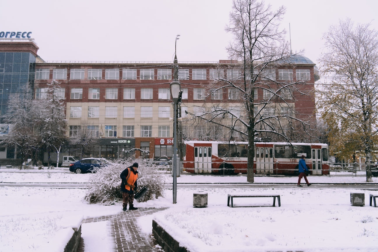 Первый снег в Ижевске в этом году