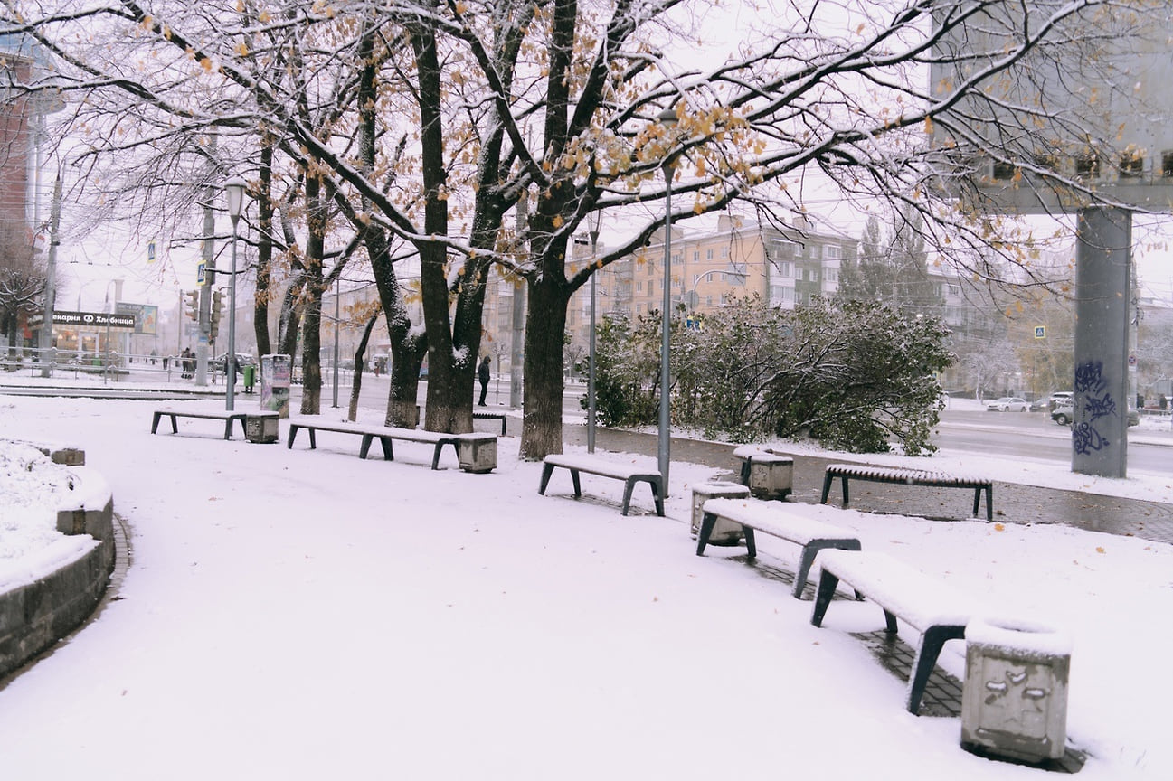 Первый снег в Ижевске в этом году