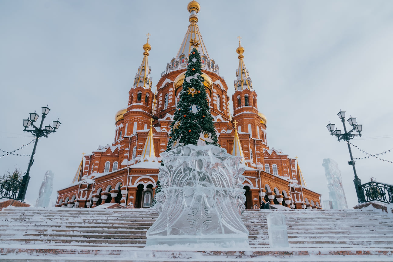 XIII Ледовый фестиваль Ангелов и Архангелов в Ижевске в январе 2024 года
