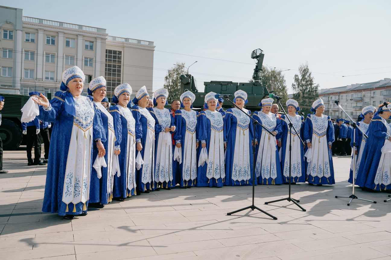 На мероприятии выступали народные коллективы 