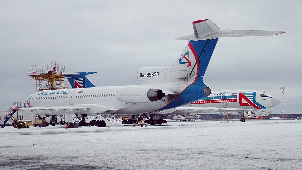 Казанский Ту-154 некоторое время работал под флагом «Уральских авиалиний»