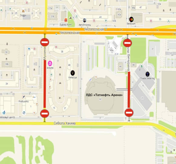 В Казани ограничат движение у «Татнефть Арены» из-за проведения новогодней елки