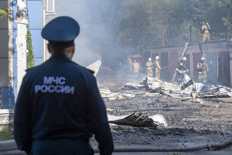 Пожар в здании делового центра. На улице Восстания 18б.