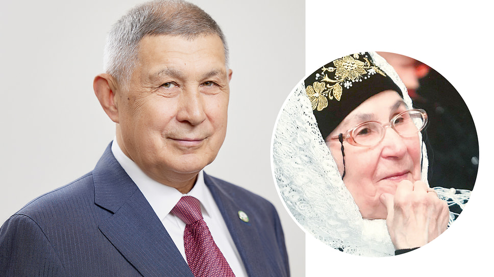 Рифкат Минниханов, президент Академии наук Татарстана и мама Рифката, Рустама и Раиса Миннихановых — Васига Мубараковна