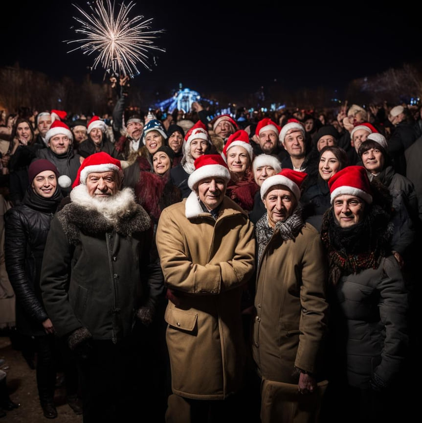 Новогодние гулянья в Армавире глазами нейросети выглядят так