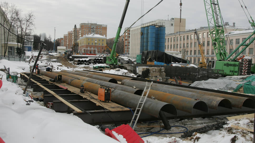 Стройплощадка метро на площади Свободы в Нижнем Новгороде