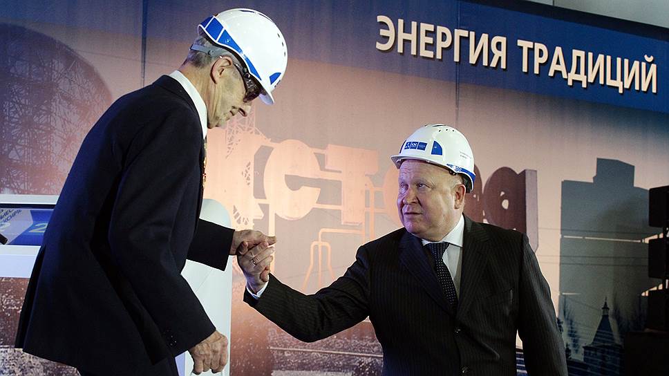 Декабрь 2014 года. С ветераном Новогорьковской ТЭЦ во время пуска нового энергоблока